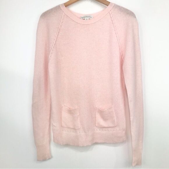 White + Warren 100% Cashmere Pastel Pink Crew Neck...